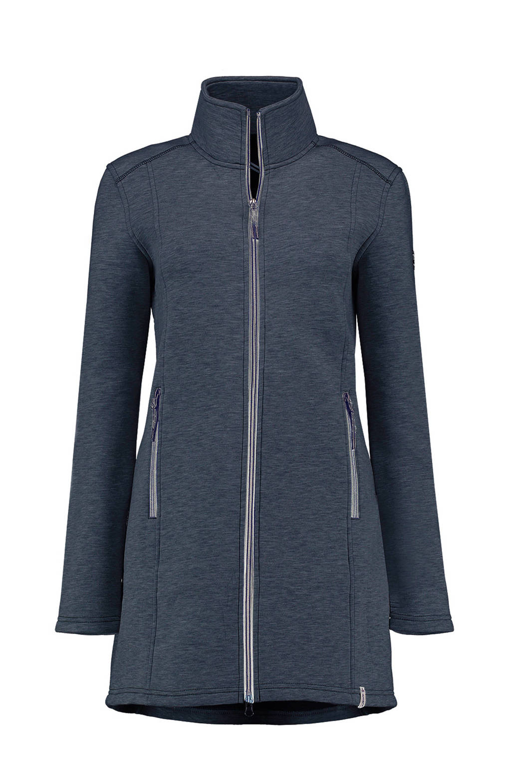 Kjelvik lang fleece jack Wyara donkerblauw, Navy