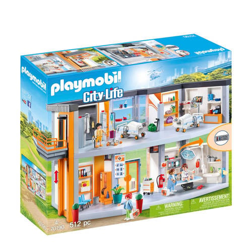 Wehkamp Playmobil City Life Groot ziekenhuis met inrichting 70190 aanbieding