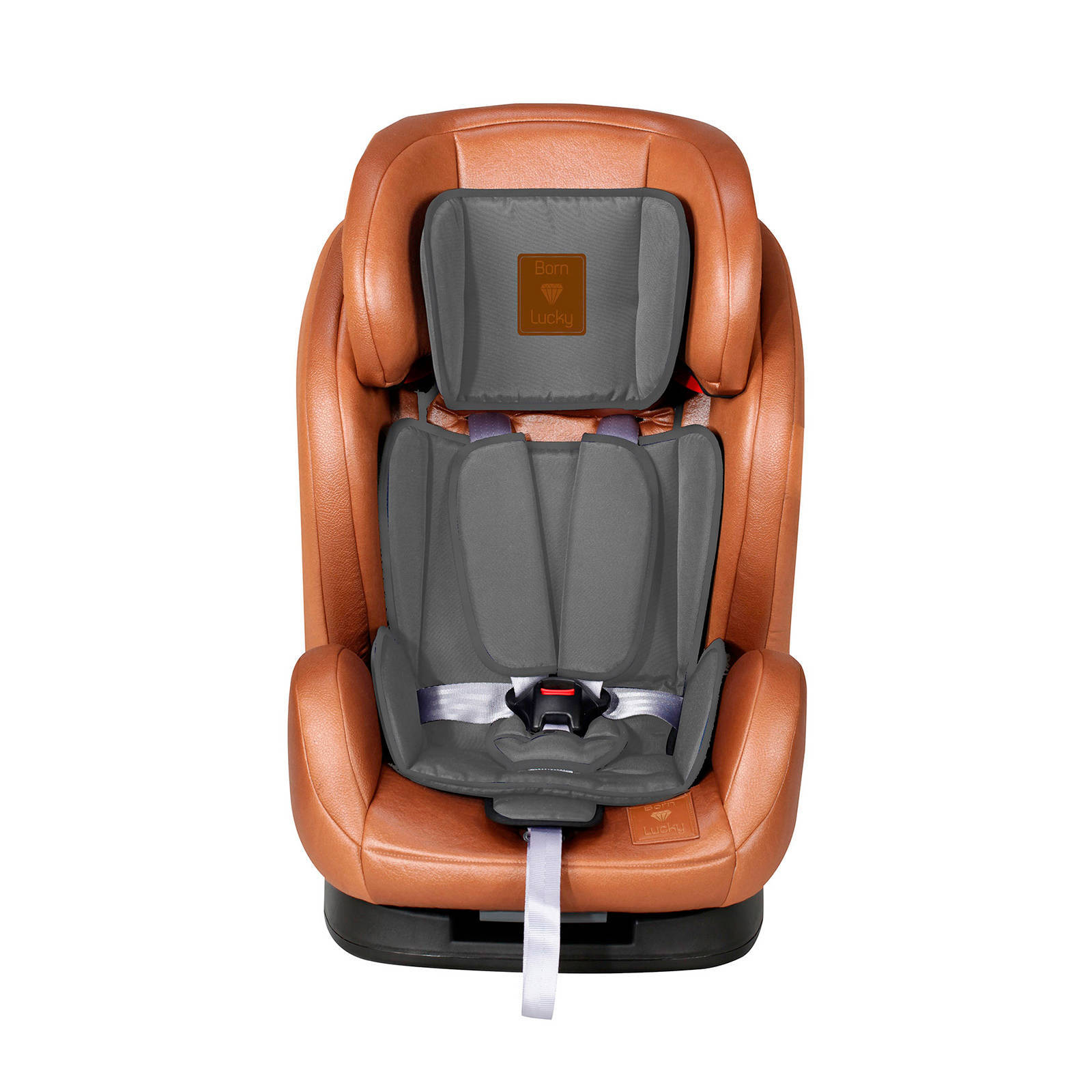 Born Lucky autostoel 1-2-3 bruin/grijs | wehkamp
