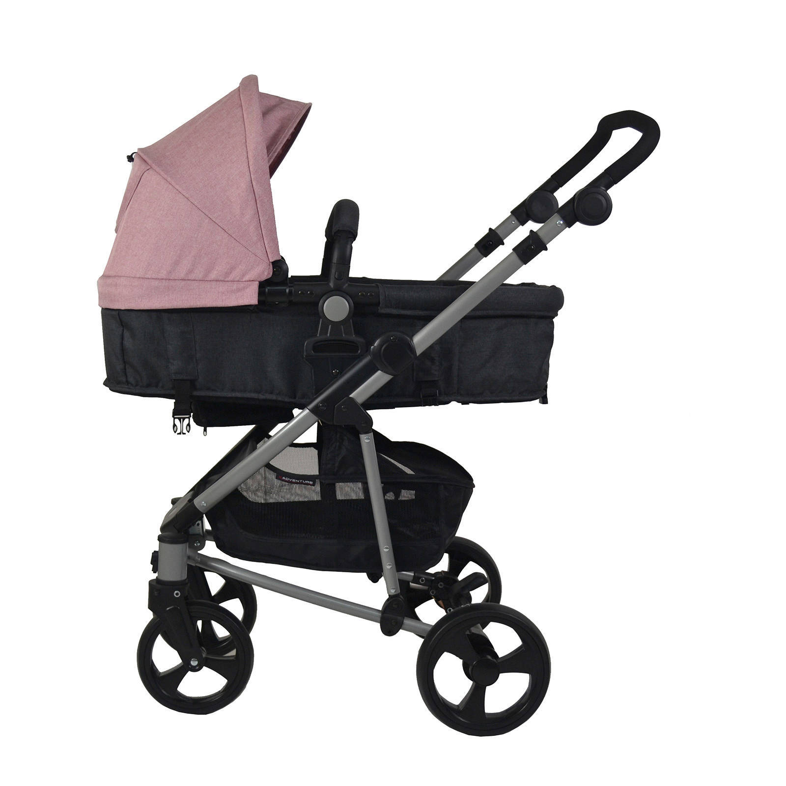 Xadventure 3-in-1 combi kinderwagen + autostoel roze | wehkamp