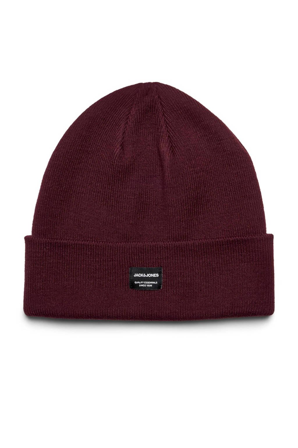 JACK & JONES muts Beanie donkerrood, Donkerrood