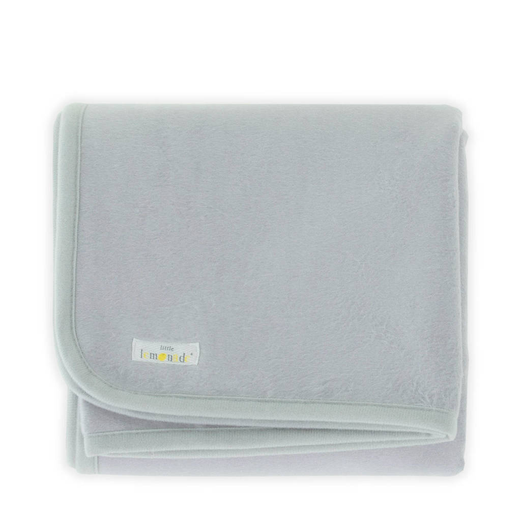 Little Lemonade wiegdeken 75x100 cm soft grey, Soft Grey