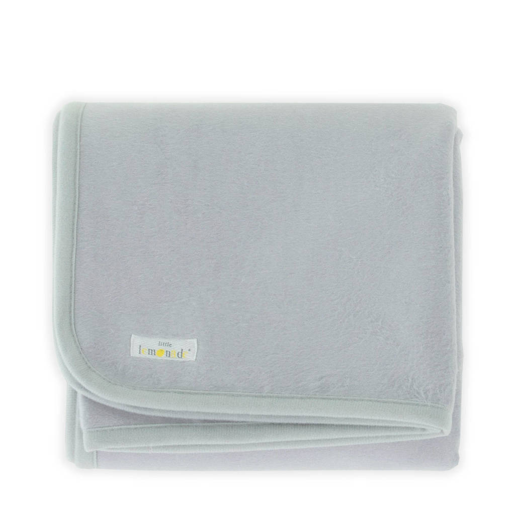 Little Lemonade ledikantdeken 100x150 cm soft grey, Soft Grey
