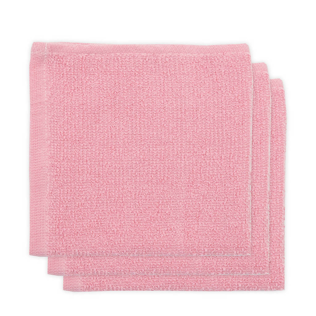 Little Lemonade monddoekje badstof roze - set van 3, Roze