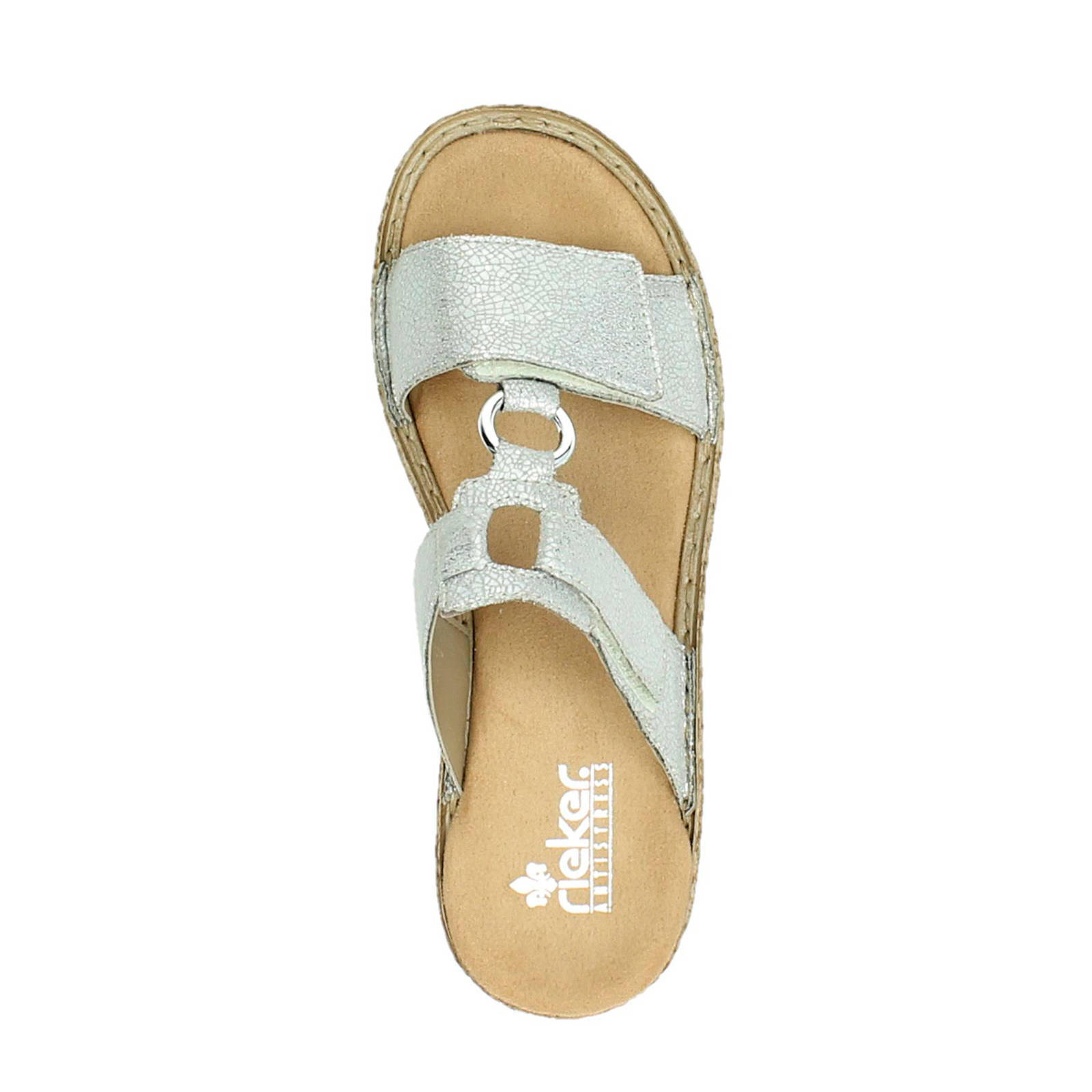 Rieker slippers zilver | wehkamp