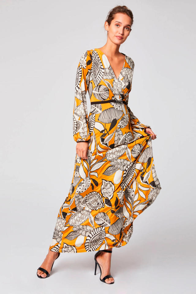 Reproduceren grind Oprechtheid Morgan maxi jurk met overslag oker | wehkamp