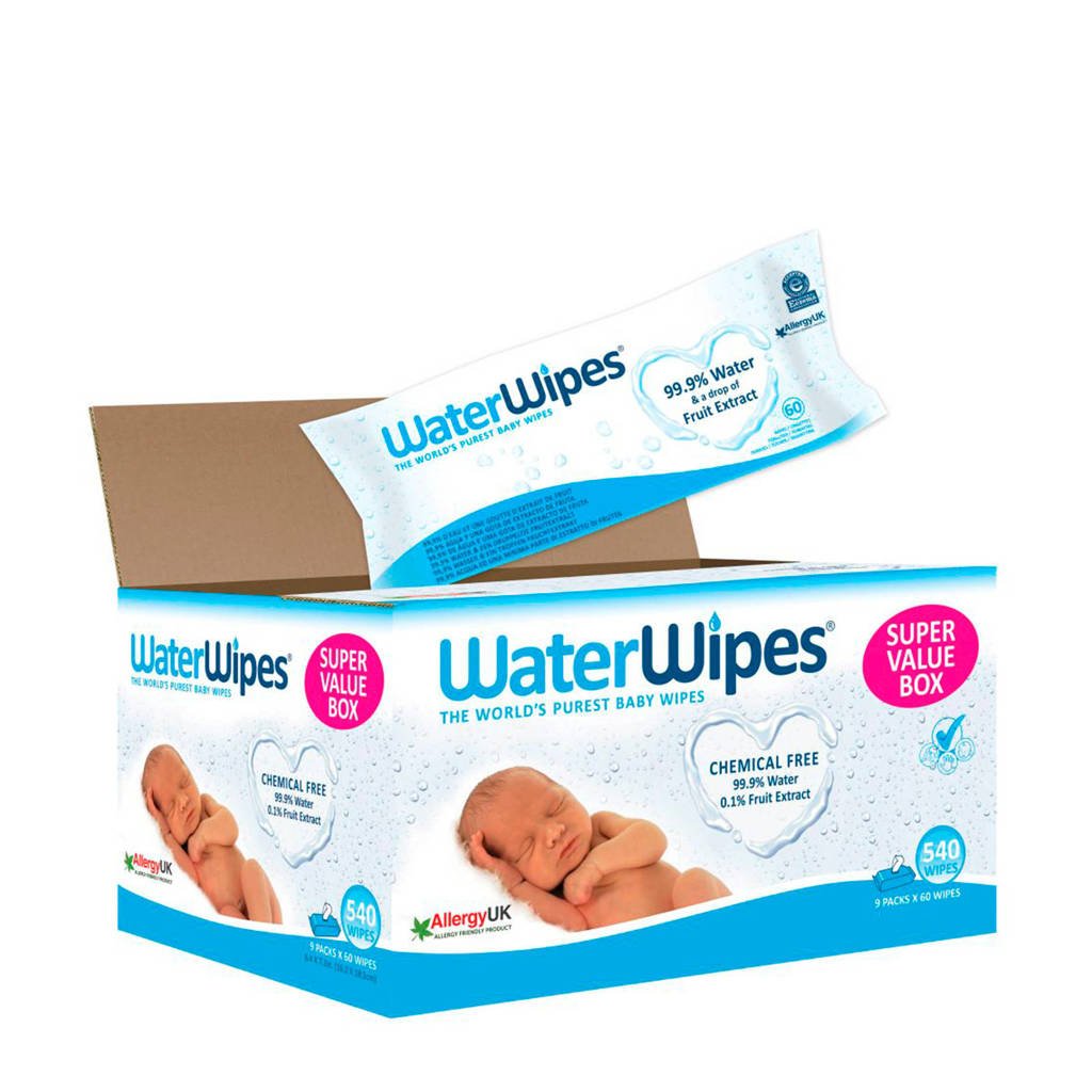 WaterWipes WaterWipes Babydoekjes 9x60, 9 stuks