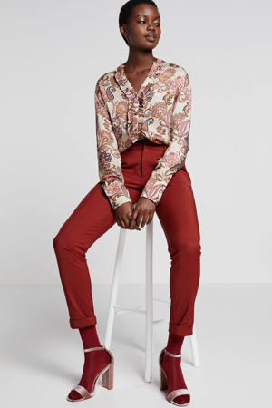 blouse met all over print