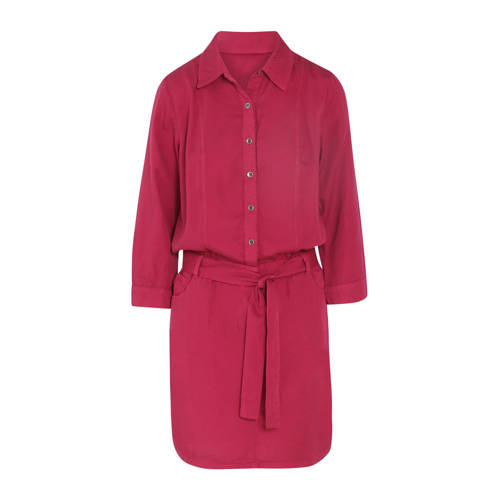 Cassis jurk met ceintuur violet Cassis jurk met ceintuur violet