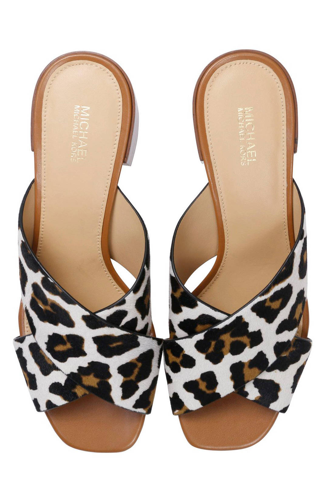 Michael Kors Abbott Mule leren muiltjes panterprint | wehkamp
