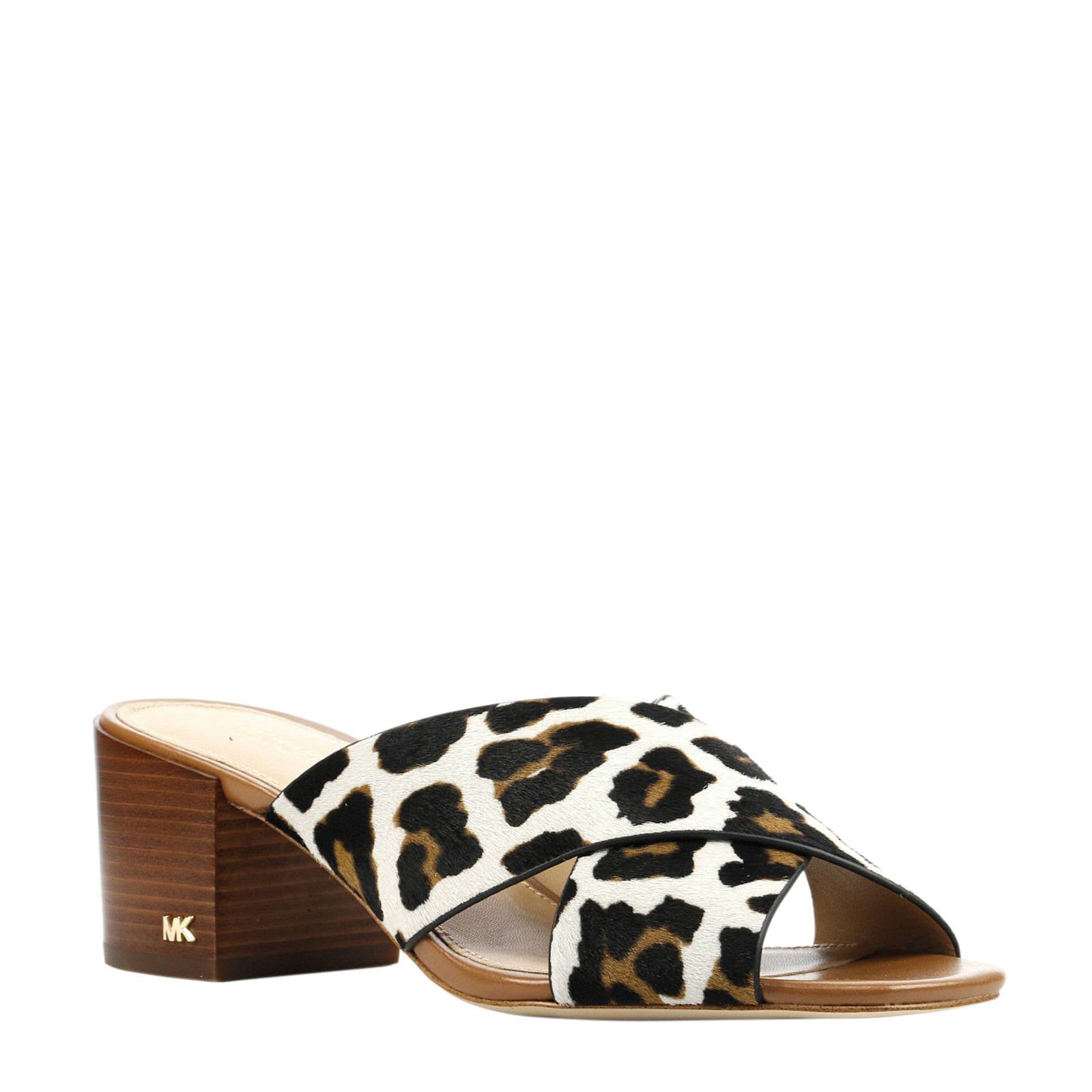 Michael Kors Abbott Mule leren muiltjes panterprint | wehkamp