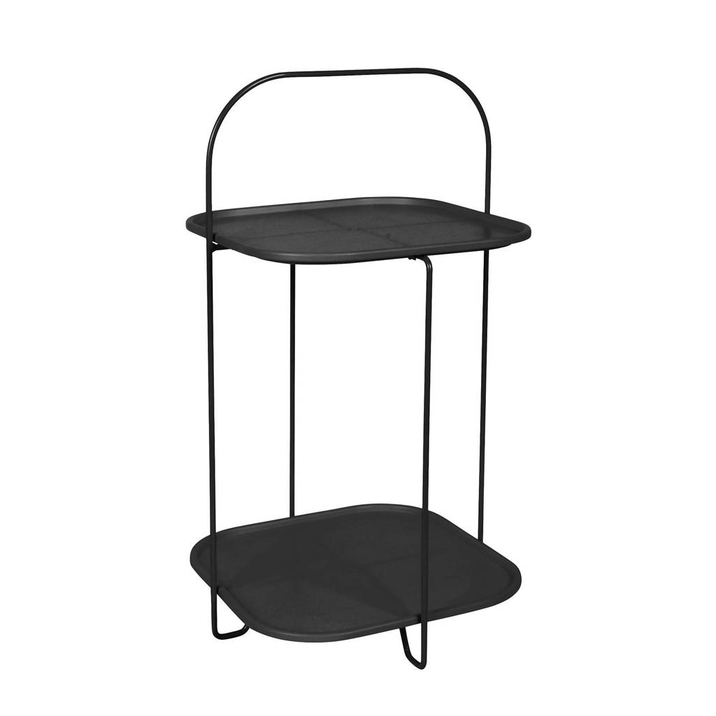 Leitmotiv bijzettafel Trays, Zwart