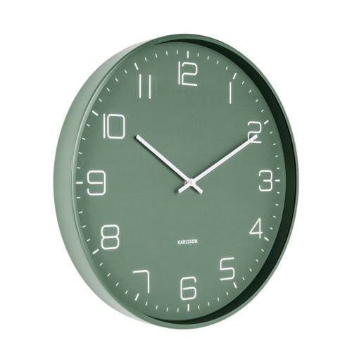 Karlsson wandklok Lofty (Ø40 cm) - Groen
