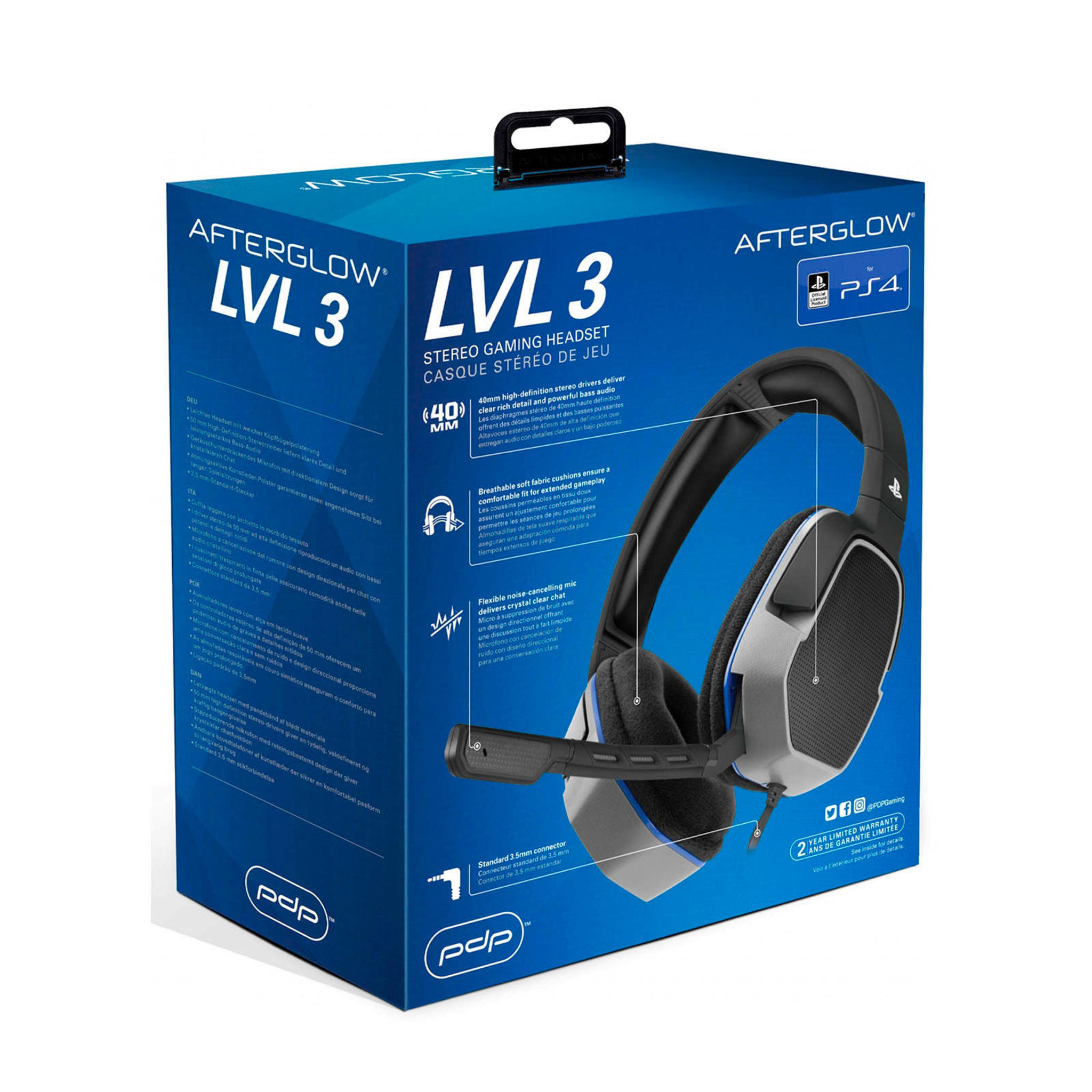 Afterglow LVL 3 Wired Stereo PlayStation 4 headset zwart wehkamp
