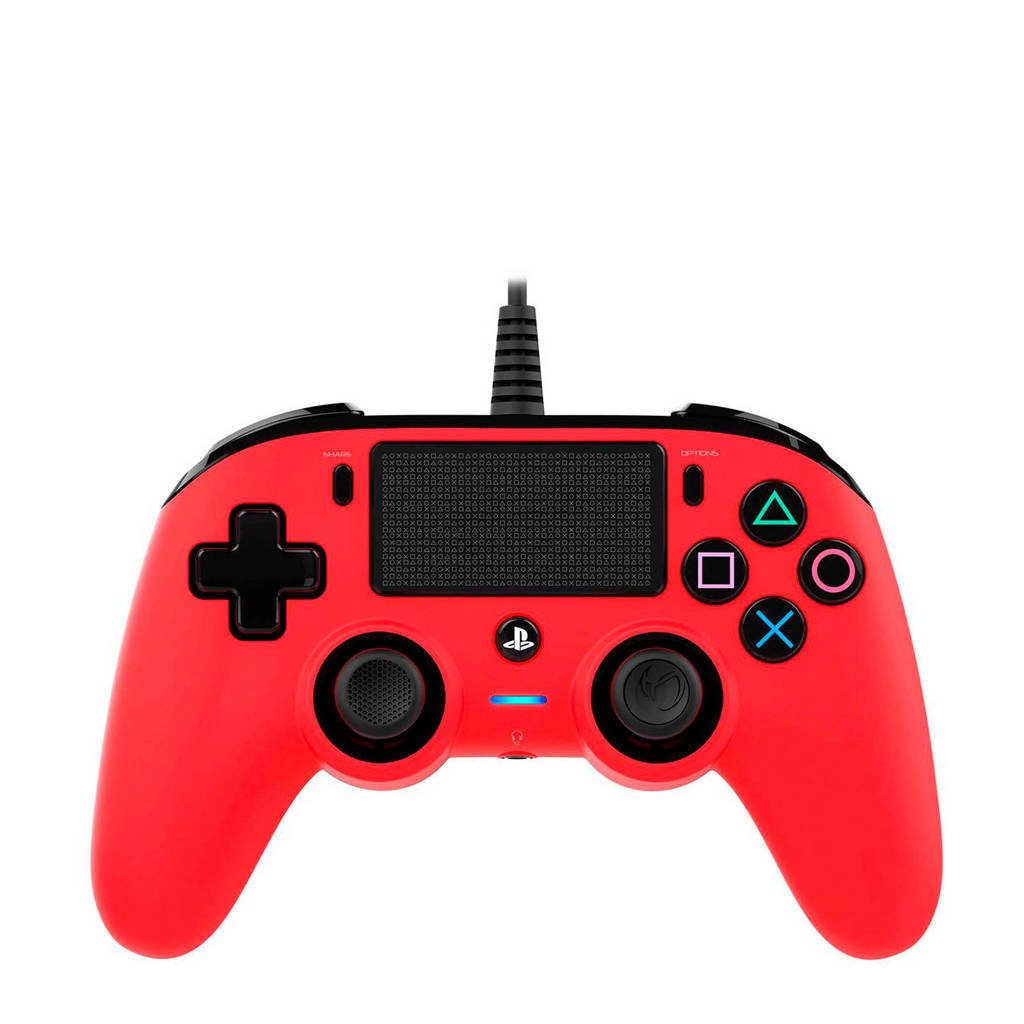 Nacon PlayStation 4 official wired compact controller rood, Rood