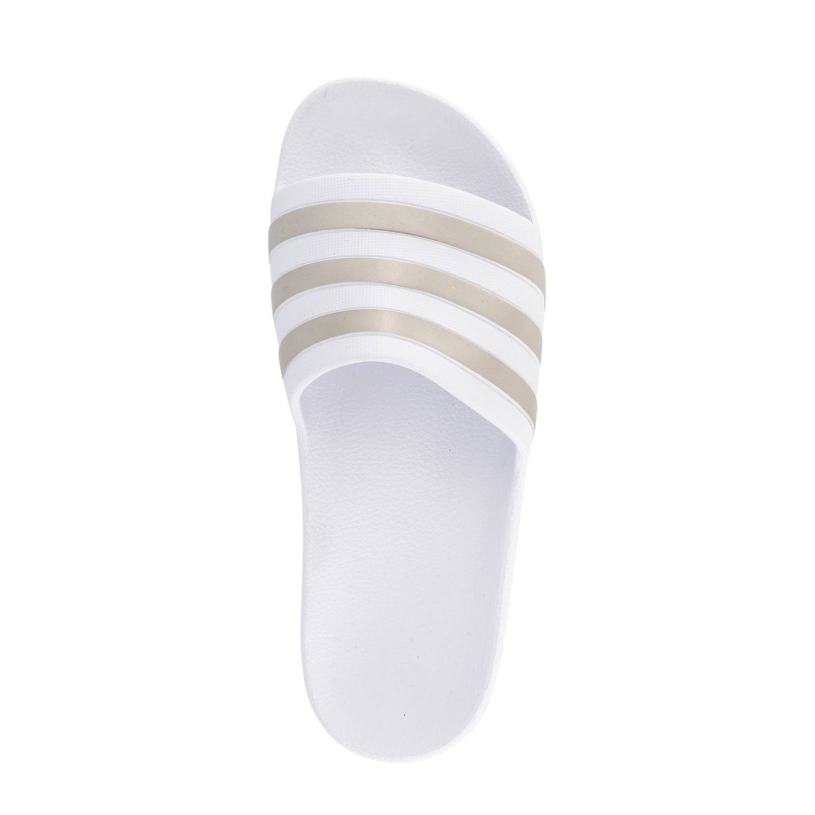 adidas Adilette Aqua badslippers wit/goud | wehkamp