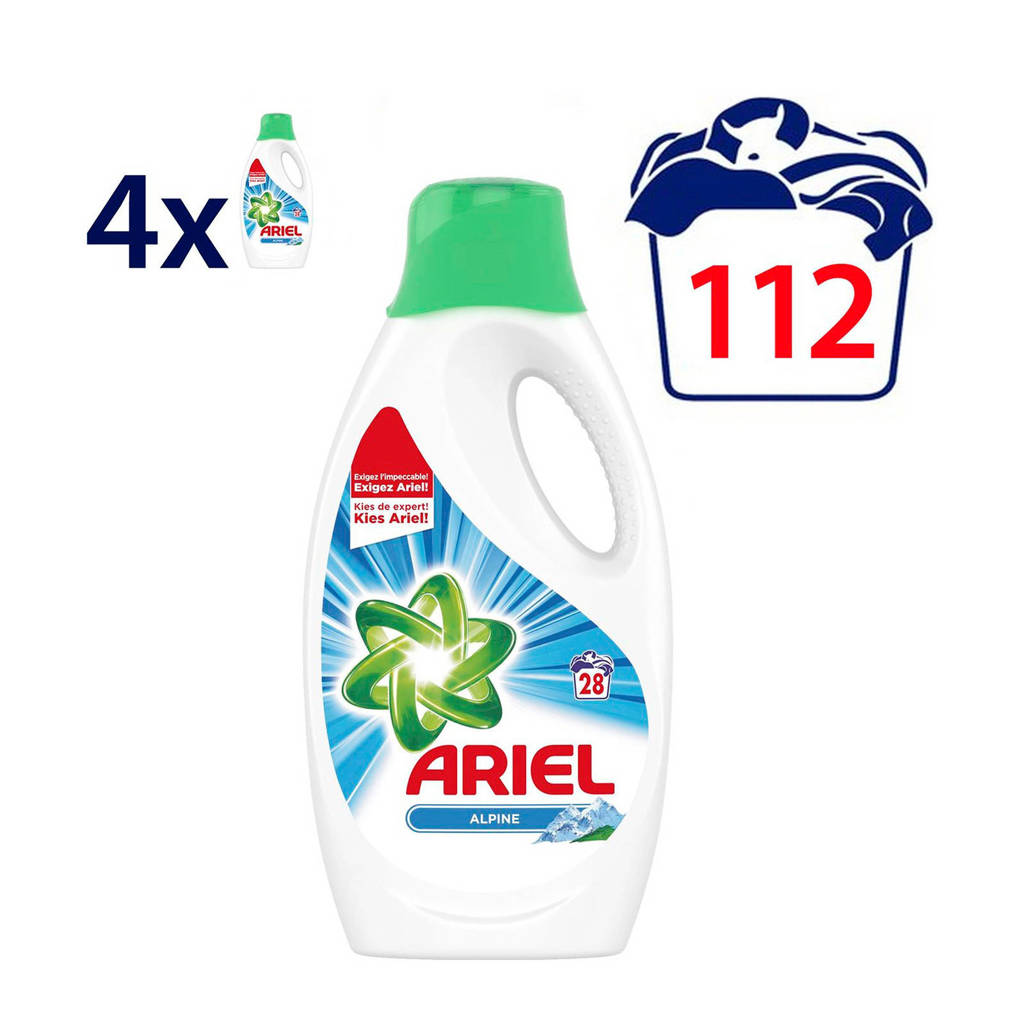 Ariel Alpine vloeibaar wasmiddel 4 x 28 wasbeurten