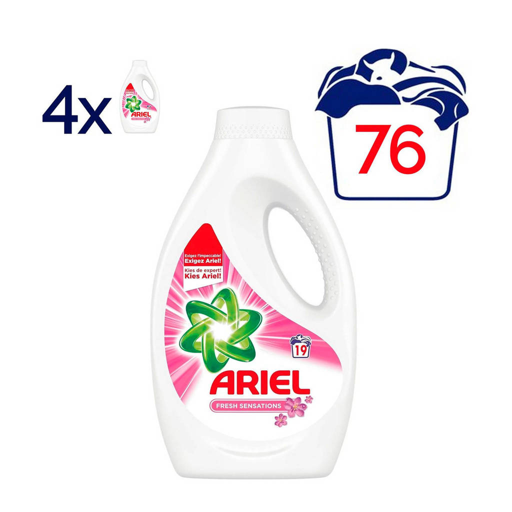 Ariel Sensation Pink vloeibaar wasmiddel 4 x 19 wasbeurten