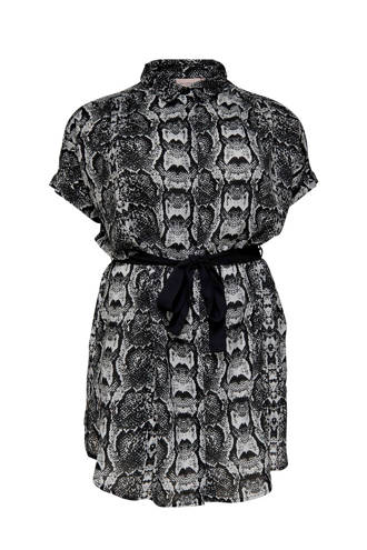 jurk met slangenprint