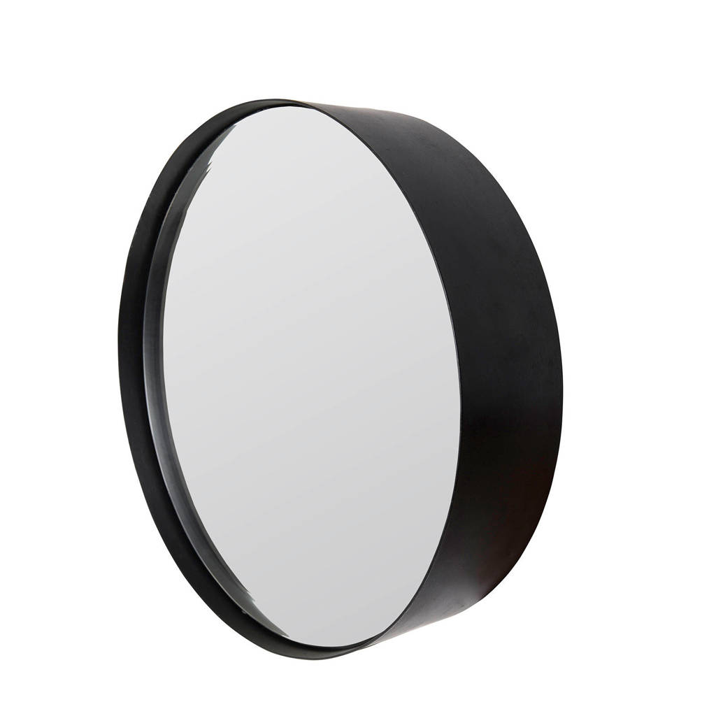 W spiegel Raj   (∅36 cm), Zwart