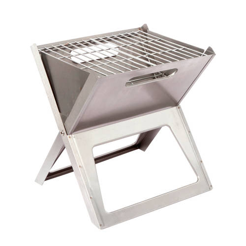 Bo-Camp Notebook Compact RVS barbecue - Zilver