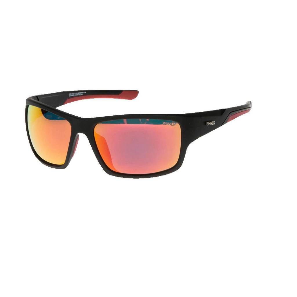 Sinner zonnebril SISU-820-11-P59 zwart, Zwart/rood