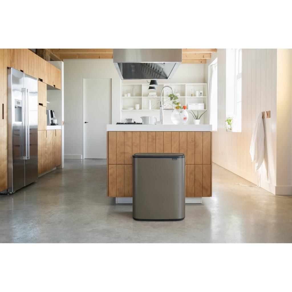 Brabantia Brabantia Bo Touch Bin, met 1 binnenemmer, 60 liter - Platinum