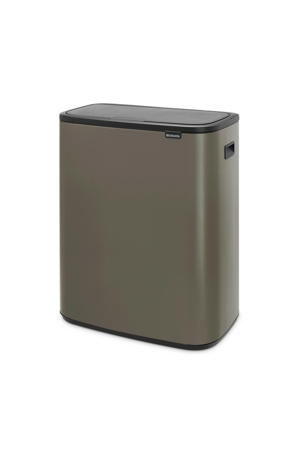 Bo Touch Bin afvalemmer 60L met kunststof binnenemmer - Platinum