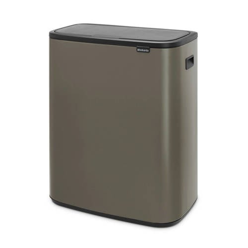 Brabantia Bo Touch Bin afvalemmer 60L met kunststof binnenemmer - Platinum - Platinum