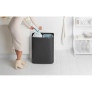 thumbnail: Brabantia Bo Touch Bin Prullenbak - 2 x 30 l - Matt Black