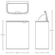 thumbnail: Brabantia Bo Touch Bin Prullenbak - 2 x 30 l - Matt Black