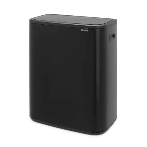 Brabantia Bo Touch Bin Prullenbak - 2 x 30 l - Matt Black - Zwart