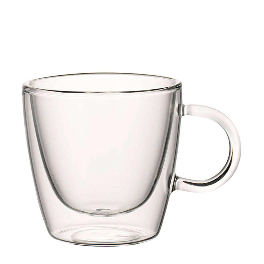 Villeroy & Boch Artesano Hot Beverages dubbelwandig glas met oor - koffie (set van 2), Transparant