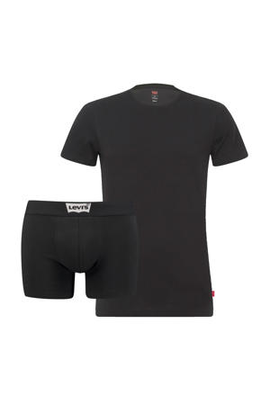 giftbox T-shirt + boxershort zwart