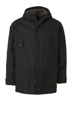 +size parka zwart