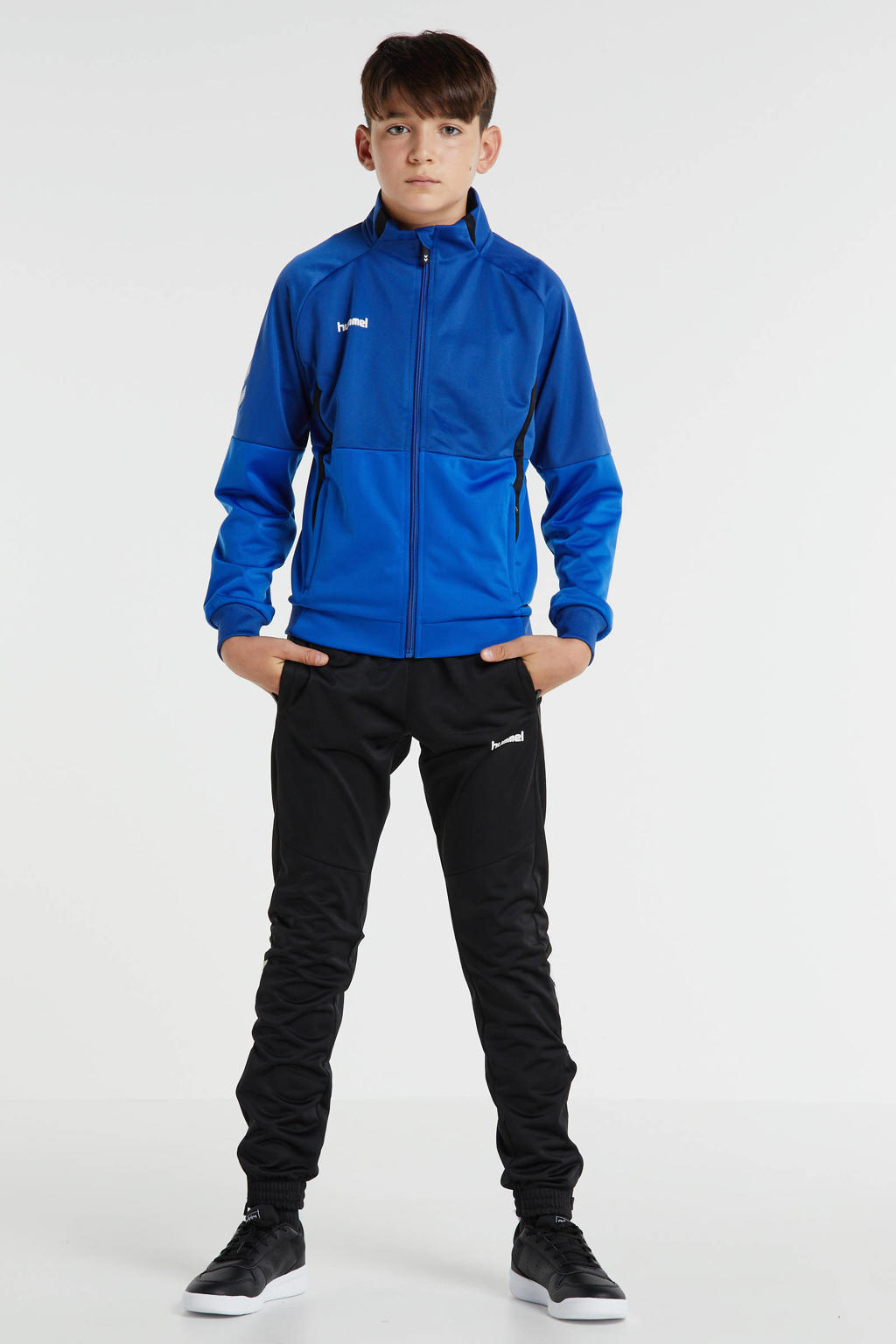 hummel Junior trainingspak blauw/zwart