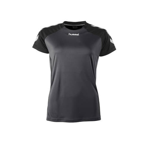 hummel voetbalshirt antraciet/zwart afbeelding