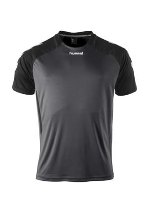 voetbalshirt antraciet/zwart