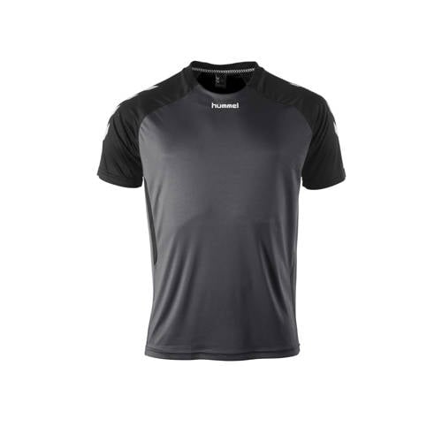 hummel voetbalshirt antraciet/zwart afbeelding