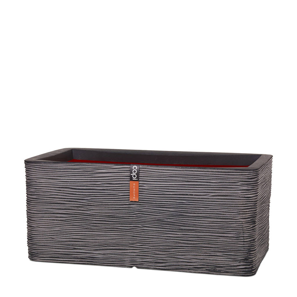 Capi plantenbak Nature Rib (b73xd39xh32 cm), Antraciet