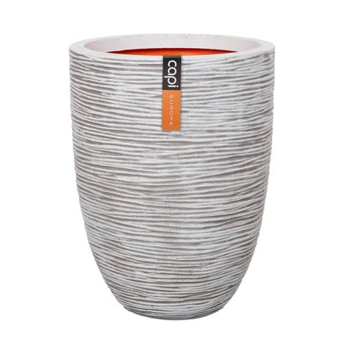 Capi bloempot Nature Rib (Ø46×58 cm) – Ivoor