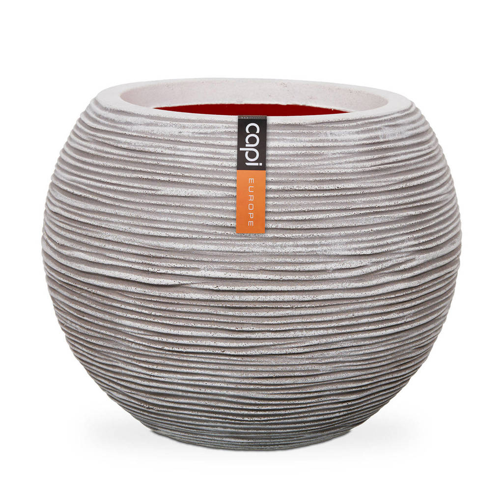 Capi bloemvaas Nature Rib (Ø62xh48 cm), Lichtgrijs