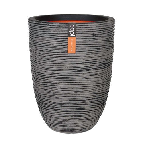 Capi bloempot Nature Rib (Ø46×58 cm) – Antraciet