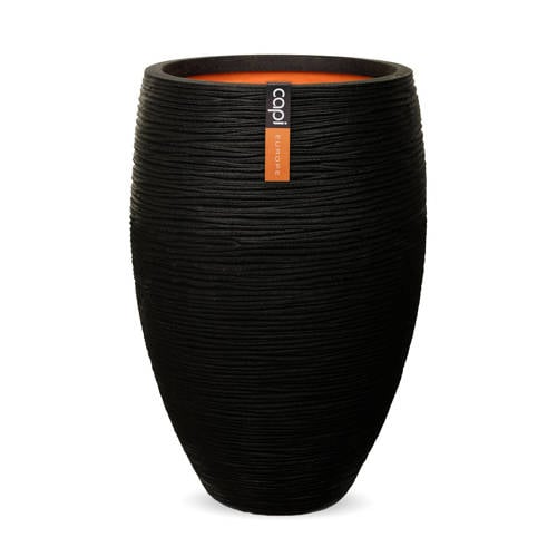 Capi bloempot Nature Rib (Ø51×72 cm) – Zwart