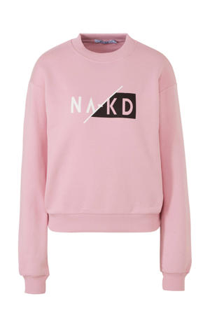 sweater met tekst roze
