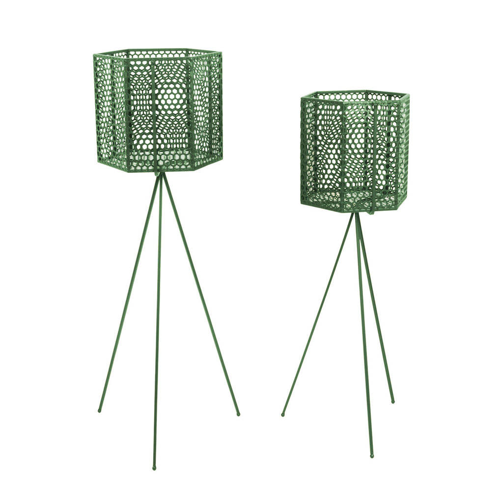pt, plantenpot Hexagon, Donkergroen