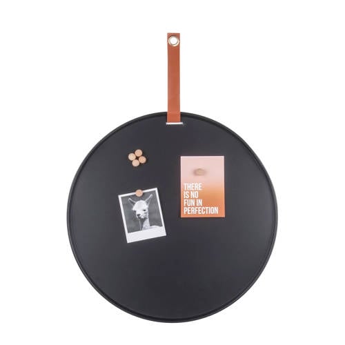 Present Time magneetbord Perky (Ø50 cm) (50x50x0,5 cm) - Zwart