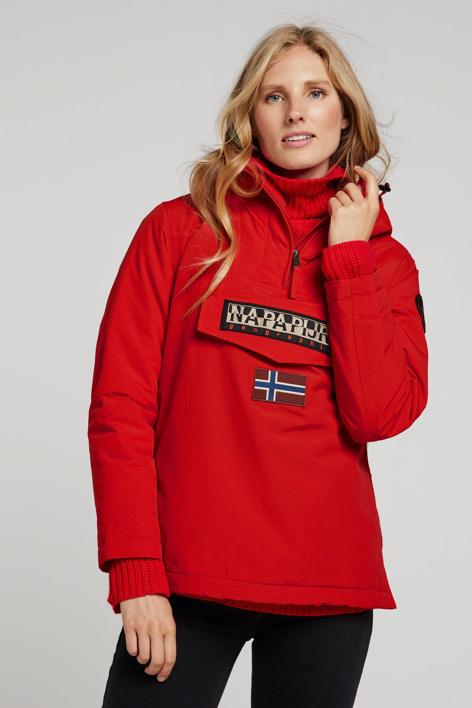 Napapijri winterjas Rainforest met logo rood | wehkamp Napapijri winterjas Rainforest met logo rood | wehkamp