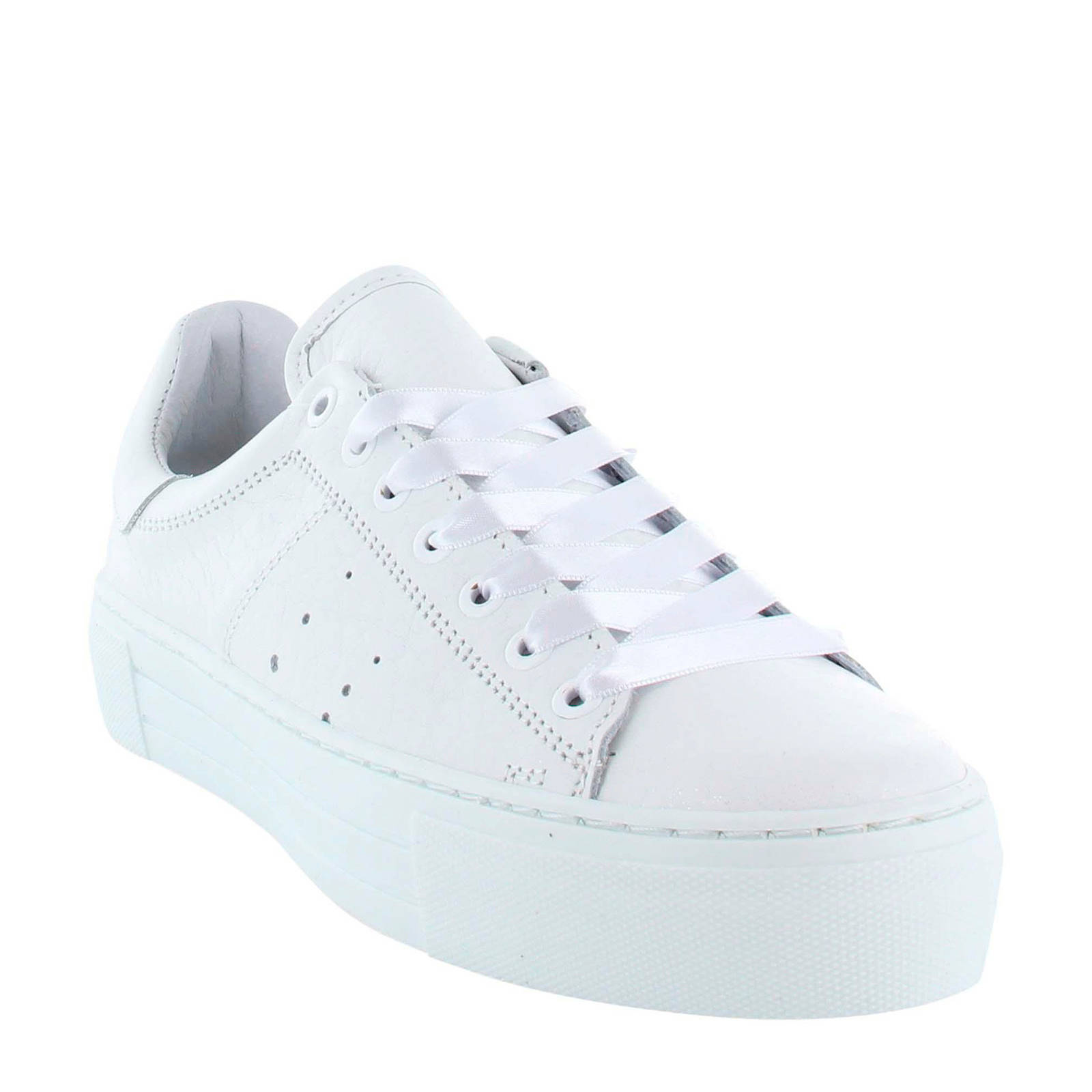 Tango Shoes Katja 4-Q leren plateau sneakers wit | wehkamp