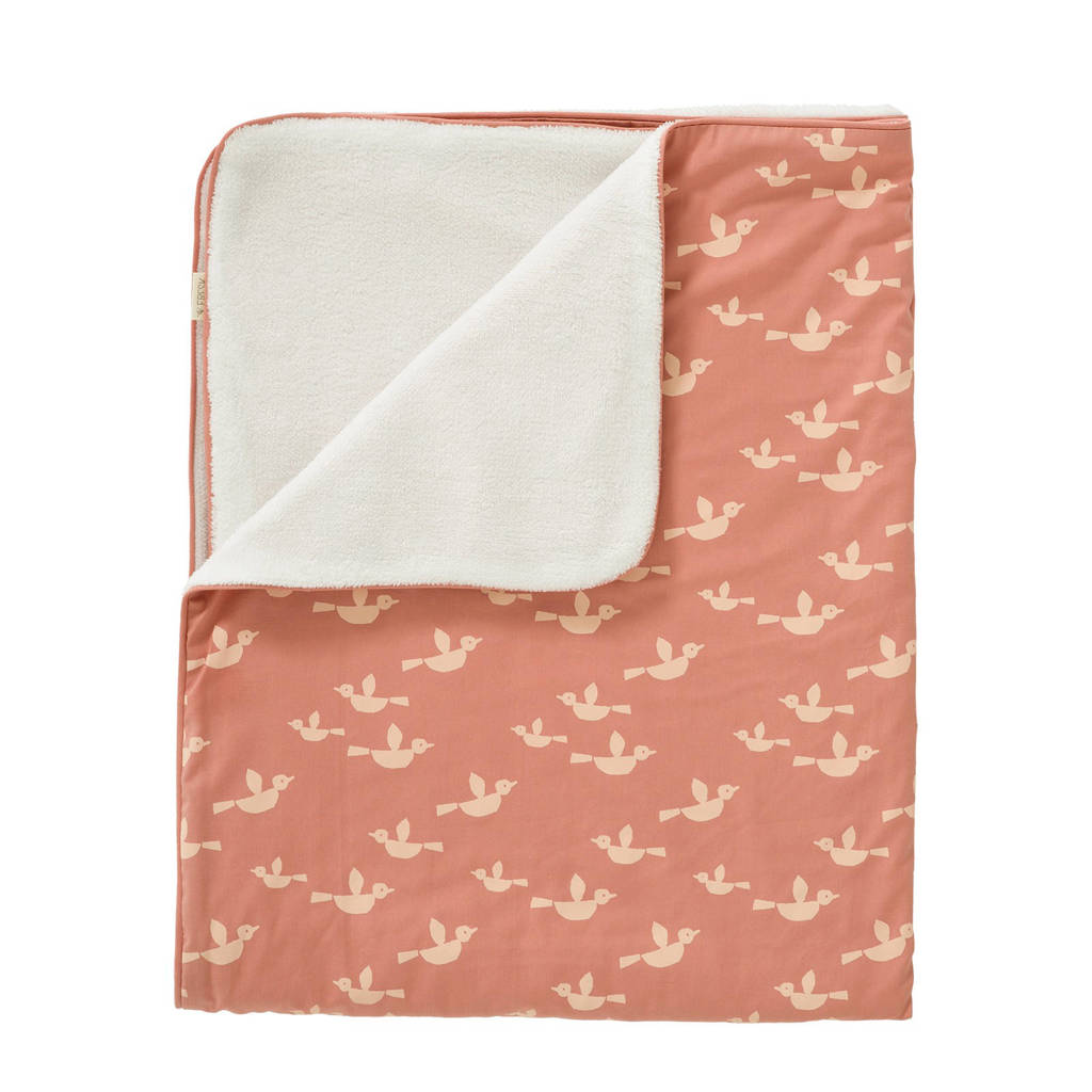 Fresk baby ledikantdeken Birds 100x150 cm, Roze